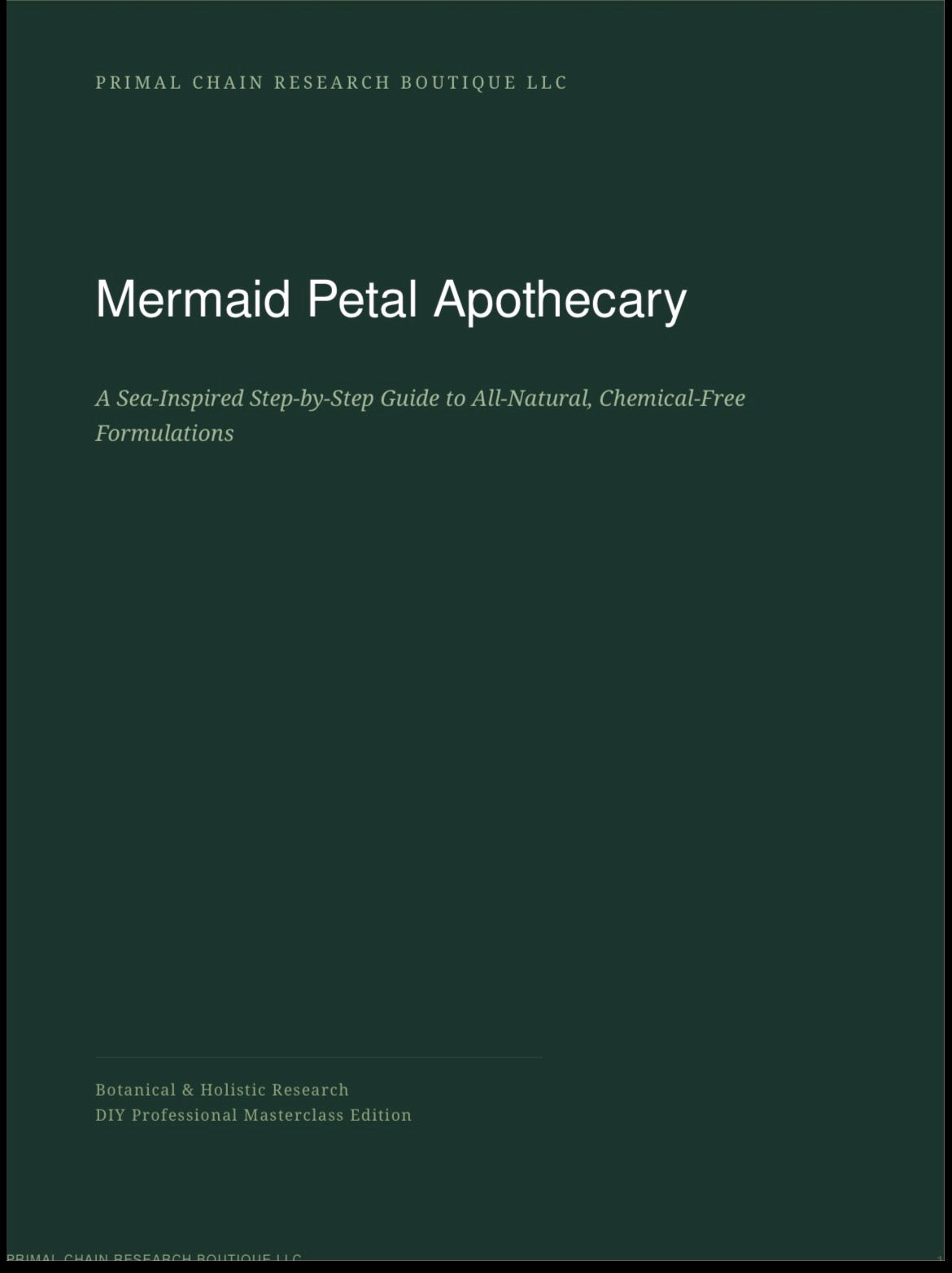 Mermaid Petal Apothecary Book